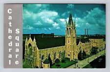 Cleveland OH-Ohio, Cathedral Square, Aerial Religion, Vintage Postcard picture