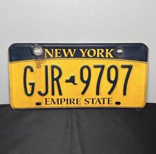 New York Empire State Navy Blue/Yellow License Plate #GJR-9797 NY Decor Craft picture
