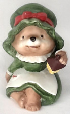 Christmas Bear HomCo Figurine Jolly Noel Cub Vintage Holiday Decor picture
