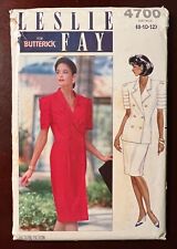 Vintage 90's Butterick 4700 Leslie Fay Misses Dress Top & Skirt Sz 8-10-12 UNCUT picture