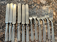 1847 Rogers Bros Silver Plated Silverware 6 Knives And 6 Forks SHELL C. picture
