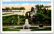 Postcard - Old Fort and Marquette Park - Mackinac Island, Michigan picture