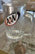 A&W Logo Root Beer Large and Heavy Glass Dimpled Mug 6