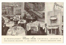 Los Angeles California CA Postcard Mona Lisa Restaurant picture