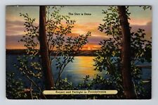 The Day Is Done, Sunset & Twilight In Pennsylvania Vintage Souvenir Postcard picture