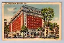 Worcester, MA-Massachusetts, Bancroft Hotel Antique c1940, Vintage Postcard picture