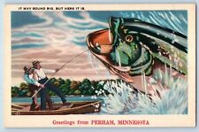 Perham Minnesota Postcard Greetings It May Sound Big But Here Exaggerated 1940 picture