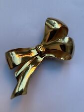 CORO Vintage Gold Tone BROOCH Pin BOW Signed picture