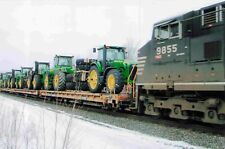 Train Photo - Norfolk Southern Carrying John Deere Tractors in Snow - 4x6 #7478 picture