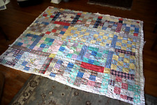 1930's quilt handmade tattered distressed full sized  patchwork picture