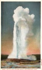 Wyoming WY, Old Faithful, Geyser Yellowstone National Park, Vintage Postcard picture