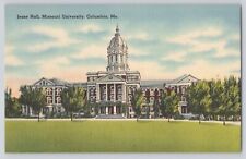 Postcard Missouri Columbia University Jesse Hall Vintage Linen Era Unposted picture