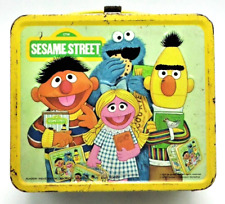 Sesame Street Vtg Yellow Metal Lunchbox 1979 No thermos picture