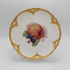 Antique KPM Berlin Art Nouveau Porcelain Fruit Plate Gold Hand Painted STUNNING picture