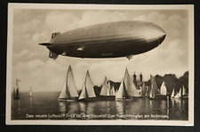 D-LZ Graf Zeppelin Postcard Blimp The Newest Airship RPPC Lake Constance Photo picture