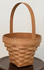 RARE Vintage TINY Handmade MINIATURE Splint TAPERED Basket 2
