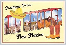 Las Cruces New Mexico, Large Letter Greetings, Vintage Postcard picture