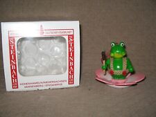 Steinbach Christmas Ornament Germany Wood Frog on Lily Pad NEW NIB UNUSED picture