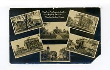 Newton Center MA 1915 RPPC photo postcard, multi view, Theological Institute picture