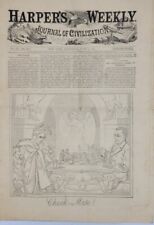 Harper's Weekly 6/3/1865 Uncle Sam vs Jeff Davis @ Chess / Trial of Conspirators picture