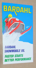 18 Vintage BARDAHL SNOWMOBILE OIL Brochure Pamphlet *GREAT GRAPHICS* MINT picture