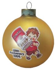 1994 Happy Holiday's Campbell’s Kids Ornament Ball 125th Anniversary Tomato Soup picture