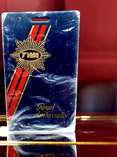 Vintage TWA Blue & Red Royal Ambassador Luggage Tag Retro Airlines picture