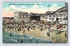 Postcard California Venice CA Beach Bath House 1920 Posted Divided Back picture