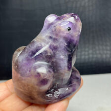 192g Natural Crystal Specimen. Amethyst. Hand-carved. Exquisite Frog.Healing.PV picture