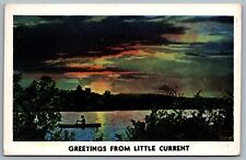 Postcard c1937 Greetings From Little Current Ontario Manitoulin Island Scenic picture