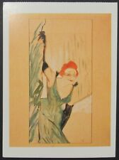 Yvette Guilbert Curtain Call Toulouse Lautrec VTG Oversized Art Postcard Unused picture