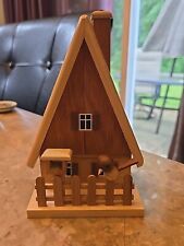 Echte Erzgebirgische Handarbeit Miniature Woodem House Incense Burner German picture