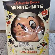 Vintage Popeye Collegeville Costumes White For Nite Halloween Costume Size Med  picture
