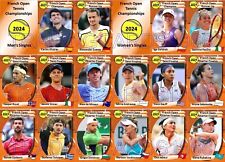 French Open 2024 Tennis Trading Cards Alcaraz Zverev Swiatek Paolini picture