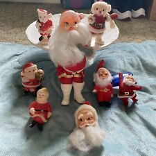 Lot Of 7 Vintage Santa Clause Decorations picture