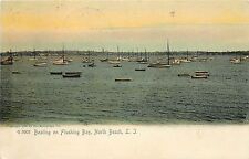 c1905 Chromograph Postcard; Boating on Flushing Bay, Long Island, North Beach NY picture
