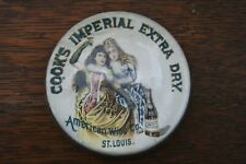 Antique Advertising Glass Paperweight Cook’s Imperial Extra Dry Wine Nice picture
