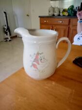 Vintage Porcelain Pottery Jug pitcher Large  Marmalade Ivory Red picture