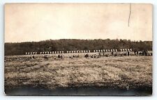 c1917 WWI US ARMY SOLDIERS ON RIFLE RANGE TARGET PRACTICE RPPC POSTCARD P2770 picture