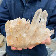 775g Natural Clear White Quartz Crystal Cluster Rough Healing Specimen picture