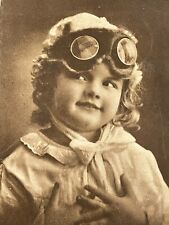 H6 RPPC Photo Postcard 1910 Girl Auto Goggles  picture