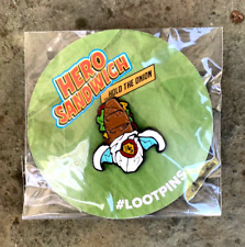 NEW LOOT CRATE Exclusive 2021 HERO SANDWICH Hold The Onion Enamel Loot Pin NIP picture