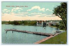 1914 Birds Eye View Goguac Lake Battle Creek Michigan MI Posted Vintage Postcard picture
