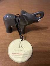 Kayu Designs Handcrafted Wooden Elephant Safari Ornament New with Tags picture