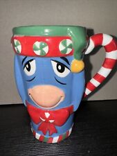 Disneystore Eeyore 18 Oz 3D Christmas Mug Cup picture