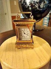 vintage antique miniature bRASS quartz clocks Ex set Franklin Mint 1988 picture