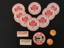 Uncle John's Pancake House Collection - Vintage Coasters, Name Tags, Buttons picture
