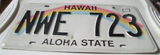 Hawaii License Plate Aloha State Rainbow Graphic Vintage  NWE T23 MORE LISTED picture