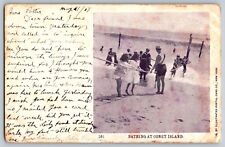 Coney Island, New York NY - Bathing Scene at Coney Island - Vintage Postcard picture