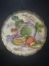 Vintage Fruit Plate, Hand Painted With Gold Trim By SINKAI picture